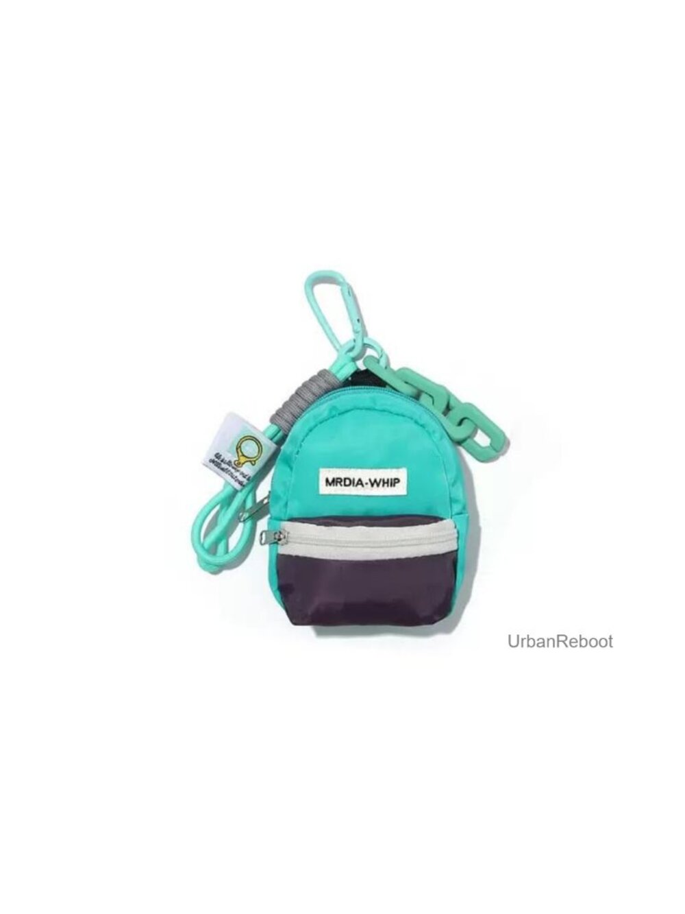 Mini Backpack Coin Purse Keychain Nylon Earbud Pouch Wrist Strap